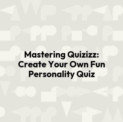 Quizizz: Unleash Your Inner Trivia Titan and Conquer Knowledge Kingdoms!